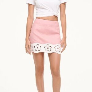 NWT STAUD Margaux Linen Skirt